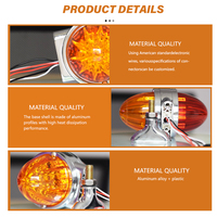 Lumière décorative pour camion, type pastèque, haute puissance, double face, en plastique, lampe de marquage