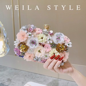 Sac à main de soirée classique fait main pour femmes, seau à bonbons <span class=keywords><strong>avec</strong></span> chaînes pour les mariages, vente en gros - Product Image 1