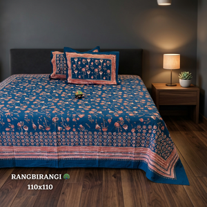 Best Indian Discharge Print <b>Bedding</b> Set 100% Organic Cotton 200TC Floral Elephant Pattern <b>King</b> <b>Size</b> for Home Hotel - Product Image 2
