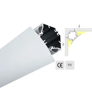 Profils LED de bricolage à montage d'angle pour l'éclairage de cantonnière