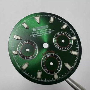 Nuevo Estilo de Esfera para Reloj con Diseño de Triple Ojo, Múltiples Colores Disponibles, 29.5MM, Verde Luminoso, Compatible con el Movimiento VK63 - Product Image 1