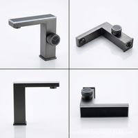 Robinet intelligent avec affichage de la température LED |   Robinet mélangeur de lavabo de salle de bain de style cascade moderne, adapté aux hôtels et aux salles de bain