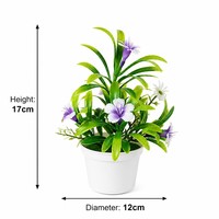 Planta Artificial en Maceta, Vegetación Artificial Realista con Maceta Blanca para Decoración de Hogar, Oficina, Mesa, Boda, Venta al por Mayor