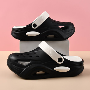 Women's <b>Clogs</b> Summer Outdoor Thick Sole Non Slip EVA Hollow Breathable Closed Toe Slippers Couple Sandals Size 38-45 - Product Image 4