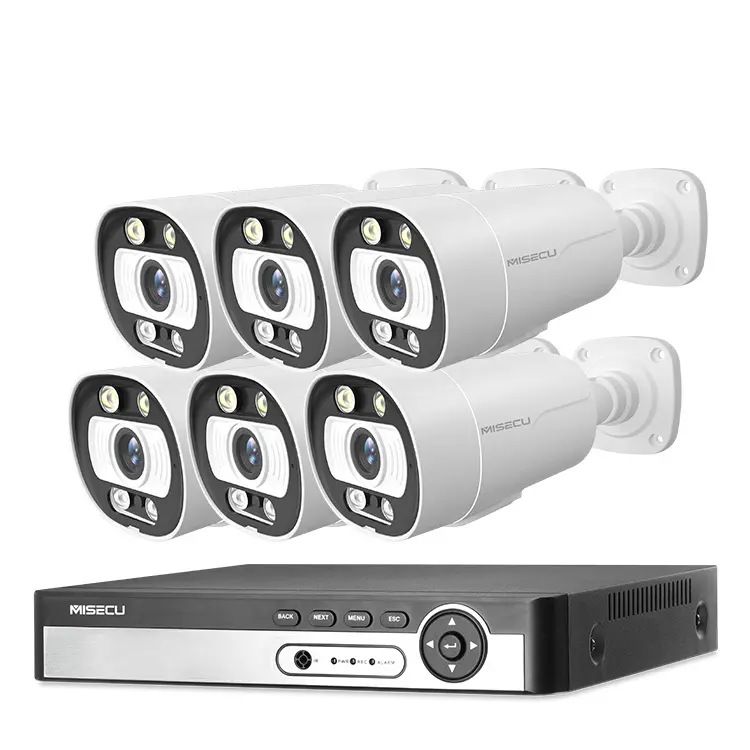 Cctv POE NVR Kit 8ch Full HD 8MP Outdoor Waterproof Camera Kit Face Detection Home Security Camera System