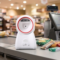 Lecteur de codes-barres omnidirectionnel 2D de bureau, lecteur de codes QR 1D 2D, angle réglable mains libres pour POS, supermarché, commerce de détail
