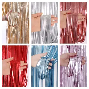 Wedding Birthday Party Background Foil Fringe Curtain Decoration Wholesale