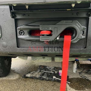 Câble de treuil robuste Ambition en acier forgé de 3/8 pouce pour ATV, noir et rouge, avant et arrière, avec câble de treuil durable - Product Image 5