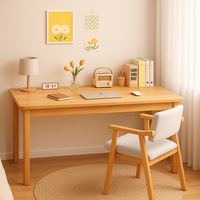 Bureau moderne et luxueux en bois massif pour étudier et écrire à la maison/au bureau Bureau d'ordinateur de chambre à coucher au design simple pour étudiants