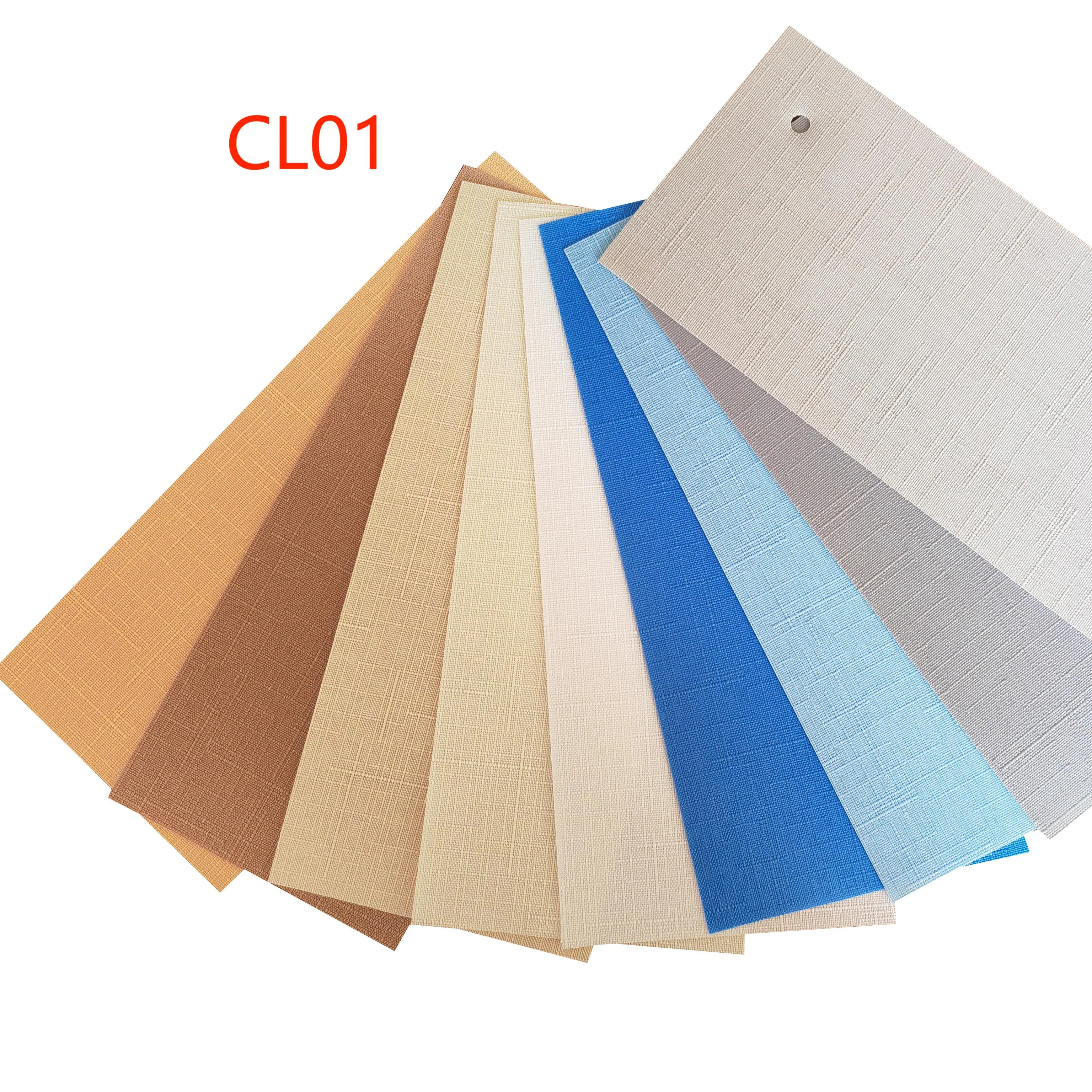 CL01 श्रृंखला 89MM कपड़े ऊर्ध्वाधर अंधा कर रही है के साथ कई रंग पारदर्शी कपड़े अंधकार रोलर कार्यक्षेत्र खिड़की अंधा