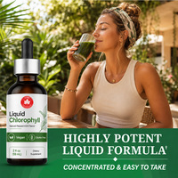 Gouttes de Chlorophylle Transfrontalières Sur Mesure (Liquide Oral 60ml) pour la Santé Digestive et Intestinale des Adultes, Durée de Conservation de 24 Mois ; Supplément OEM/ODM