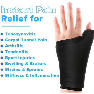 Wrist <b>Ice</b> <b>Pack</b> Wrap Thumb Brace for Either Hand for Hot & Cold Therapy - <b>Reusable</b> Soft Gel Glove for Injuries, Carpal Tunnel - Product Image 5