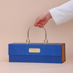 Boîte d'emballage portable rectangulaire blanche avec rabat, boîte de luxe pour gâteaux, desserts, cadeaux, Caja Para <span class=keywords><strong>Pastel</strong></span> avec poignée métallique - Product Image 5