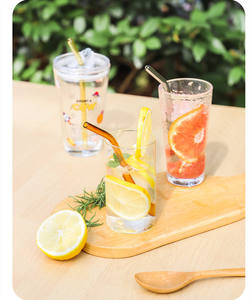 الكوكتيلات بار الملحقات القش الشرب الزجاج عدم الانزلاق قابلة لإعادة الاستخدام واضحة الشرب القش - Product Image 3