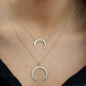 <span class=keywords><strong>Collier</strong></span> en forme de croissant de <span class=keywords><strong>lune</strong></span>, bijoux en argent Gemnel, micro pavé CZ, vente en gros, mode 925 - Product Image 4