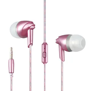 Free Shipping 1.2M 3.5mm Stereo Plug Universal Best Earphone Headphone With Mic Wired Earphone Headphone