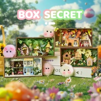 IIECREATE кукольный домик мини-игрушка деревянная коробка-головоломка секретный осенний миниатюрный дом набор ручной работы подарок