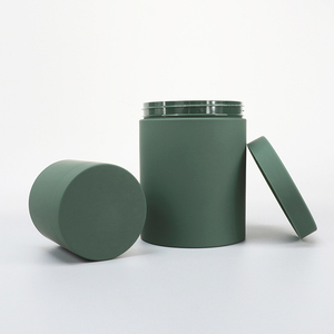 Green Matte Finish Customized PET <b>Plastic</b> Supplement Storage Container Empty <b>Jars</b> for Protein Powder Packaging with Screw Cap - Product Image 1