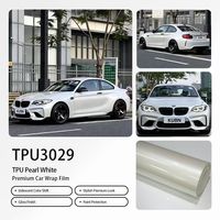 Film de protection PPF brillant TPU haut de gamme, effet dégradé blanc-or, anti-jaunissement, 1,52*15m/rouleau, pour covering intégral de voiture, compatible avec divers véhicules