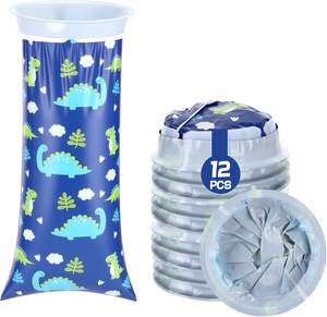 Sacs à vomir jetables pour enfants de 1000 ml, étanches, imprimés en gravure, avec fermeture à bouton, pour soulager les nausées, le mal des transports, les voyages et les urgences - Product Image 5