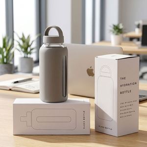 800ml Glass Water <b>Bottle</b> with Silicone Sleeve and <b>Straw</b> Lid Custom Reusable Clear <b>Drinking</b> Tumbler for Gym Sport Outdoor Travel - Product Image 1