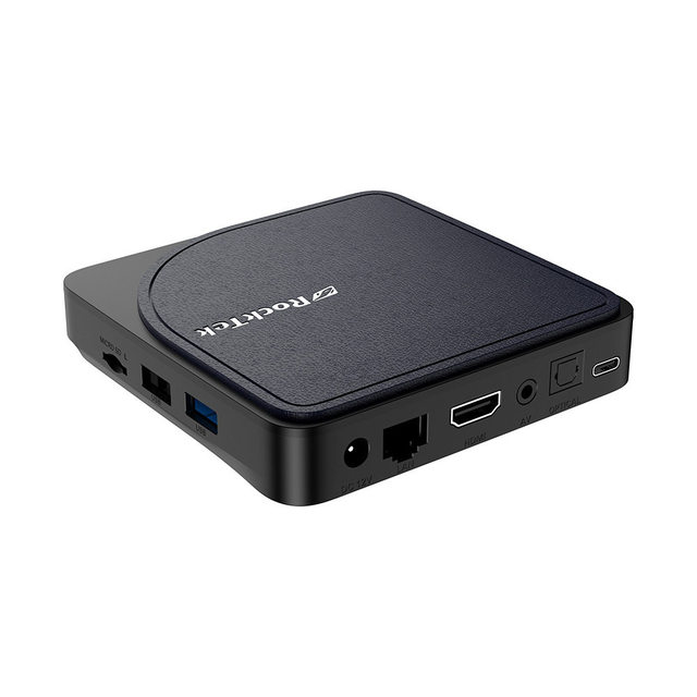 RockTek G2 Flagship Android TV Box 4K Doby Vision 4GB 64GB WiFi6 DTS HD Streaming Media Player for Projector Android TV Box