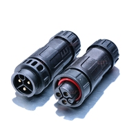Cabo conector de fio elétrico de plástico, tomada de cabo ip67, iluminação à prova d' água, 2 3 4 5 6 7 8 9 10 12 14 18pin conector