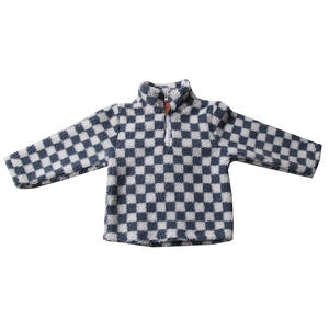 최신 맞춤 제작 겨울 플리스 자켓 체크무늬 플로럴 프린트 패딩 보온 방풍 셰르파 풀오버 아동용 지퍼 자켓 - Product Image 5