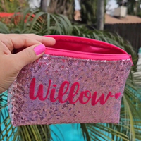 Pochette de maquillage de soirée à paillettes pour femmes en gros Sac à main de voyage pour la beauté Sac à cosmétiques à paillettes
