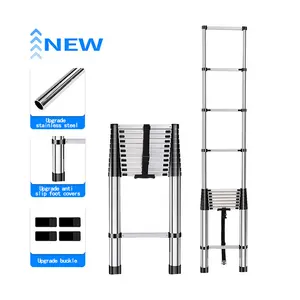 Veiligheid Opvouwbare Ladde 5.2M Aluminium Klimmen Telescopische Ladder Bamboe Ladder