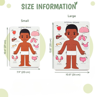 Juguete de anatomía Montessori para niños, rompecabezas educativo de órganos internos con capas, para preescolar