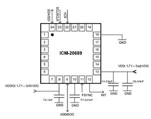 Module de capteur de suivi de mouvement <span class=keywords><strong>MEMS</strong></span> à 6 axes ICM-20689 <span class=keywords><strong>Gyroscope</strong></span>/Accéléromètre/Traitement de mouvement Catégorie de produit Capteurs - Product Image 4