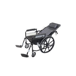 Vendite dirette della fabbrica pieghevole Flip bracciolo sedia a rotelle manuale con pneumatici pieni, adatto per gli ospedali - Product Image 4