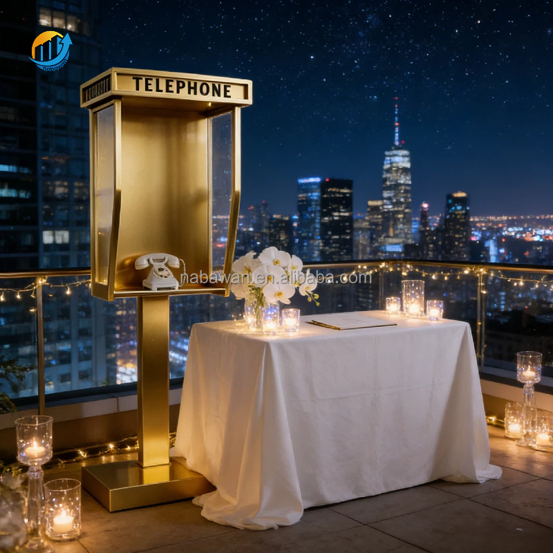 Wedding Telephone Photo Booth Wedding Audio Message Book Stand Metal ...
