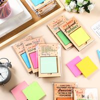 Pafu – Distributeurs de blocs-notes autocollants personnalisés pour enseignants, thème animalier, en bois, pour la rentrée scolaire, en vrac, pour bureau, sur table, rectangulaires