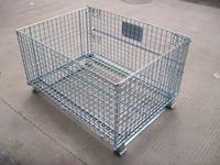 Conteneur en treillis métallique pliable Mracking, cage de stockage empilable en acier, palette pliable, prix d'usine, fournisseur