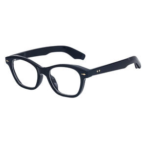 Montures optiques œil-de-chat ZS-98153 pour hommes, monture complète, verres PC anti-lumière bleue, style rétro, montures plano. - Product Image 5