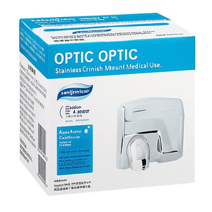 Dispenser di Disinfettante per Mani Saniflow Optic in Acciaio Inox Finitura Cromata Montaggio a Parete per Uso Medico - Product Image 2