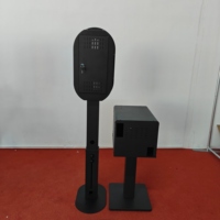Photomaton portable ovale en métal, design détachable, anneau lumineux RGB, support pour DSLR, iPad et imprimante, idéal pour les locations événementielles (remise de diplômes, bars, mariages, fêtes)