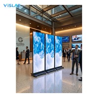Afficheur numérique LED Vislat P2.5 & P1.86, pliable, portable, étanche, haute luminosité, pour affichage publicitaire vidéo