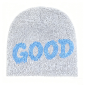 OEM Thiết Kế Faux Fur Mohair Ngoài Trời Mùa Đông Ấm Áp Hat Mờ Dày Thời Trang Phố Giản Dị Skull Cap Beanies - Product Image 2