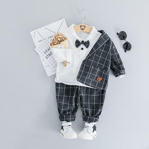 Conjunto de Ropa Formal para Bebé Niño, Traje de Caballero con Lazo, Ropa para Niños Pequeños, Traje de Cumpleaños, Ropa Escolar - Product Image 2