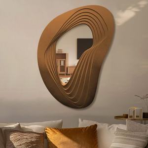 <span class=keywords><strong>Espejos</strong></span> <span class=keywords><strong>de</strong></span> <span class=keywords><strong>Pared</strong></span> con Forma Irregular <span class=keywords><strong>de</strong></span> 83x54 cm <span class=keywords><strong>de</strong></span> Calidad Superior Personalizados para Decoración del Hogar, Gran <span class=keywords><strong>Marco</strong></span> <span class=keywords><strong>de</strong></span> Madera para Colgar en la Sala <span class=keywords><strong>de</strong></span> Estar, Dropshipping DDP - Product Image 4