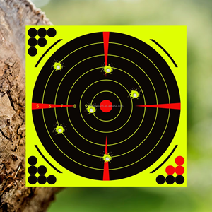 Pegatina de objetivo de tiro reactiva autoadhesiva Dericsson Support Custom de 8/12 pulgadas con efecto salpicadura amarilla, papel de objetivo de tiro 110 - Product Image 3