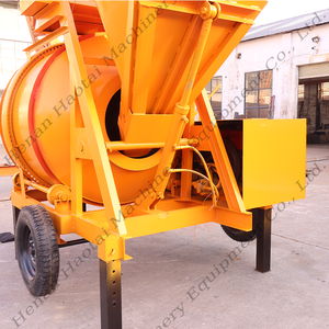 Sortie d'usine Bétonnière JZC avec treuil à benne, utilisation diesel/électrique, conception portable sur roues pour petites constructions et fermes - Product Image 5