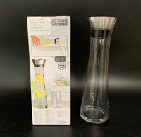 Grand pichet en verre froid fabricant Carafe avec couvercle bec verseur pour thé chaud et froid jus de café pichet à eau en verre avec couvercle