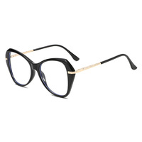 Nouvelle monture de lunettes œil-de-chat TR90 à charnière à ressort, monture de lunettes photochromiques anti-lumière bleue, style européen et américain