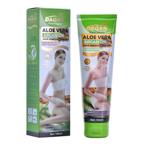 150ML di DAQAN Aloe Vera 3 minuti di rimozione dei capelli pronto per la cura della pelle di Aloe, crema depilatoria per il corpo a base di erbe e delicato - Product Image 1
