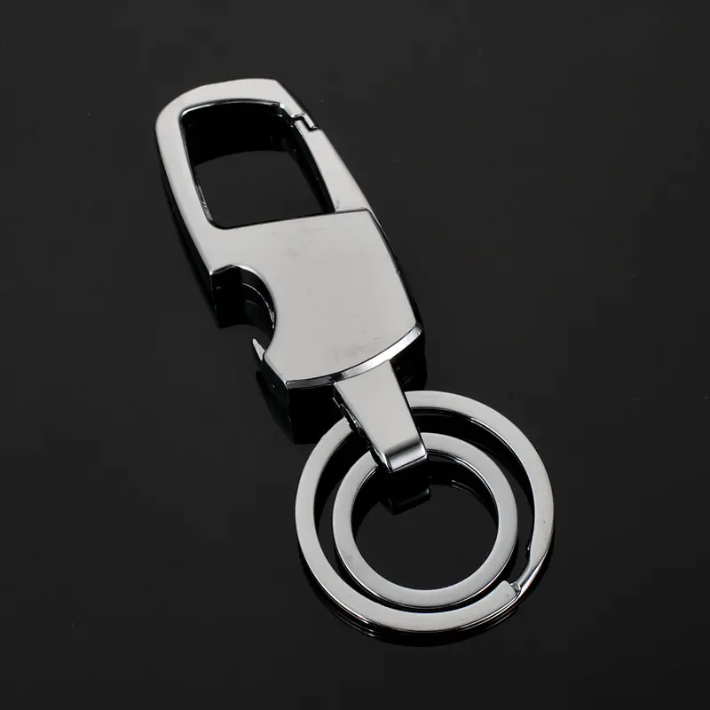 Free Shipping Metal Polished Keyring Car metal waist key chain high end Key Rings Fashion Key Chains Accessories