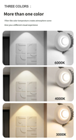 Spot LED encastré COB sans bordure à surface incurvée, invisible et anti-éblouissement, pour l'éclairage de la maison, du salon, de l'hôtel et des magasins
